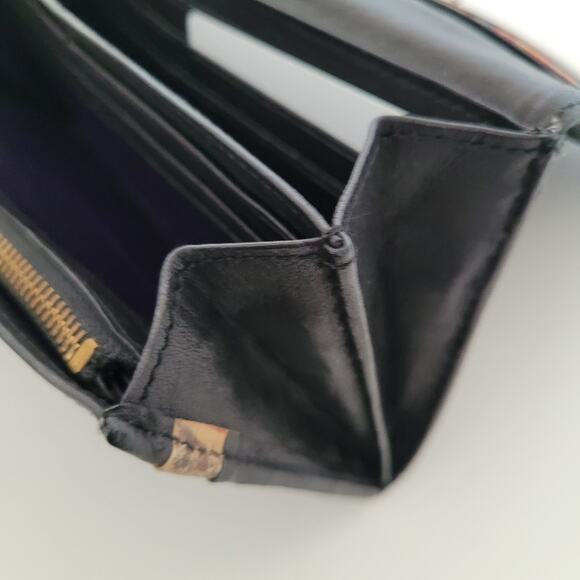 Paul Smith Envelplope Cow Leather Wallet Black Boho Designer Large Classic - Picture 9 of 16